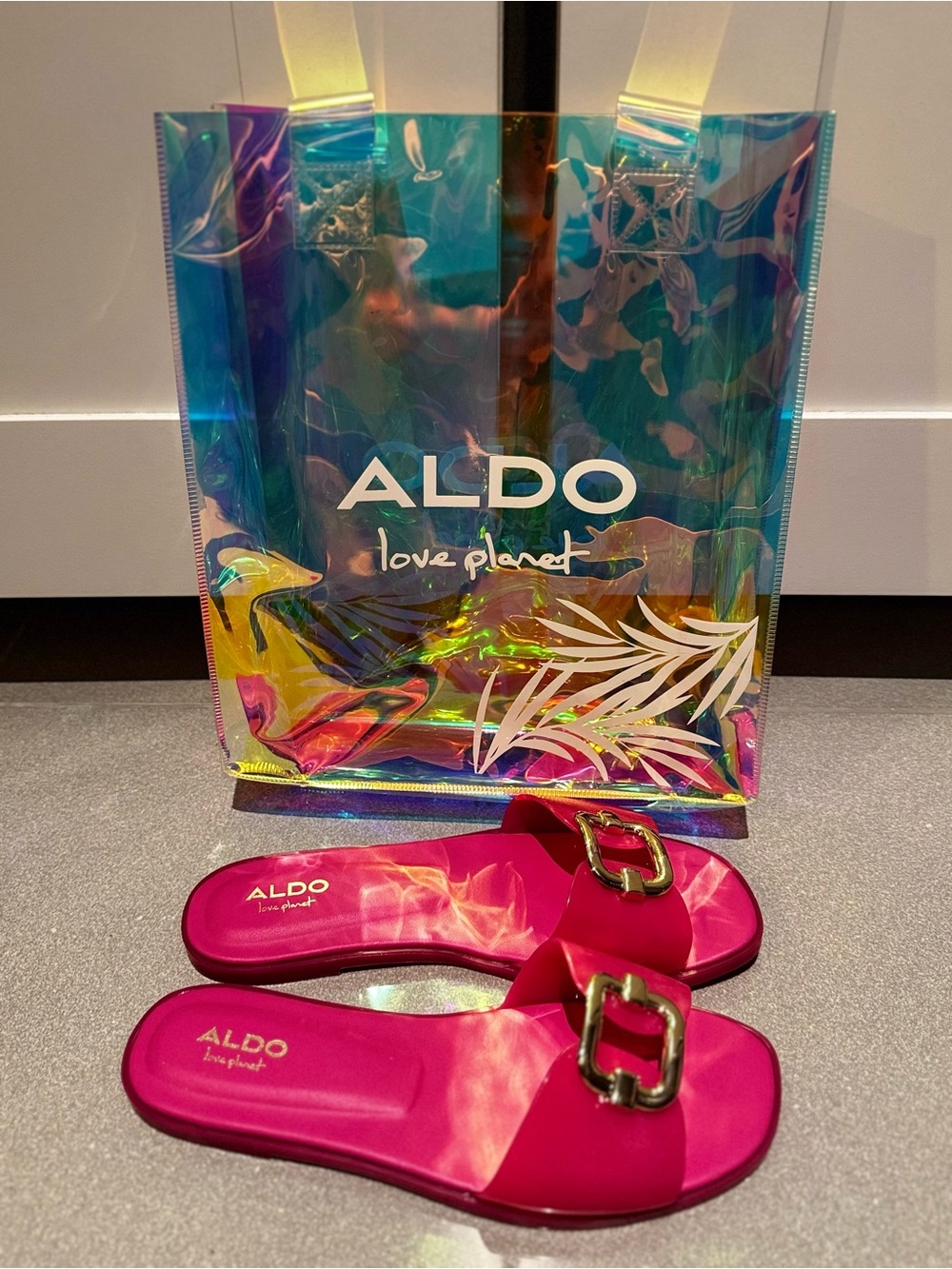 Jellylicious Bright Pink Flat Sandals